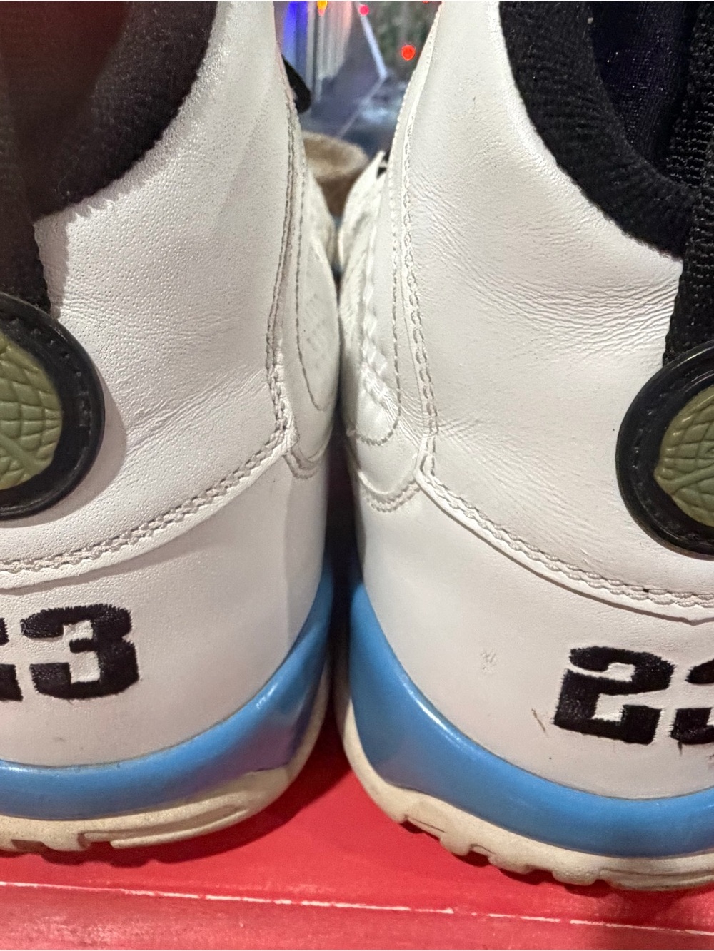 Air Jordan White & Blue Retro Basketball Shoe Size 14. - Picture 7 of 10